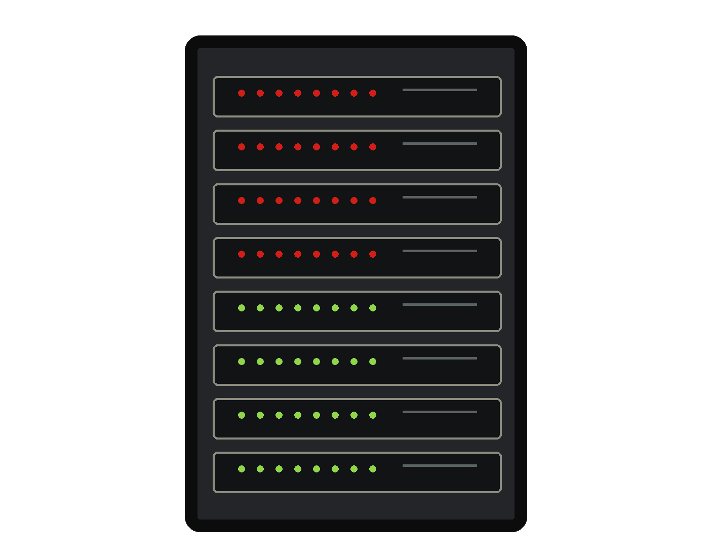 A supercomputer rack